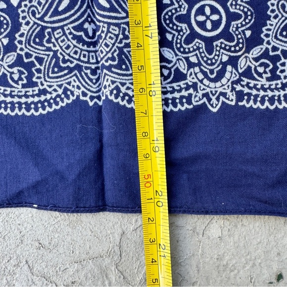 Navy Blue and White Bandana - Picture 12 of 12